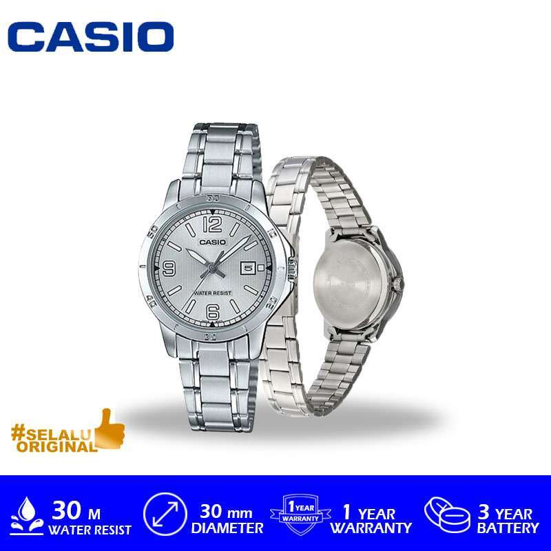 Jual Jam Tangan Casio General LTPV004D7B2UDF Original Murah SILVER