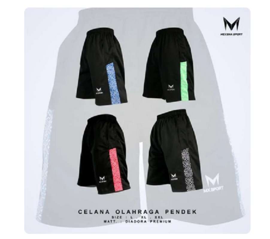 Jual Mexsha Sport Celana Pendek Olahraga P   rinting Model Batik Terbaru