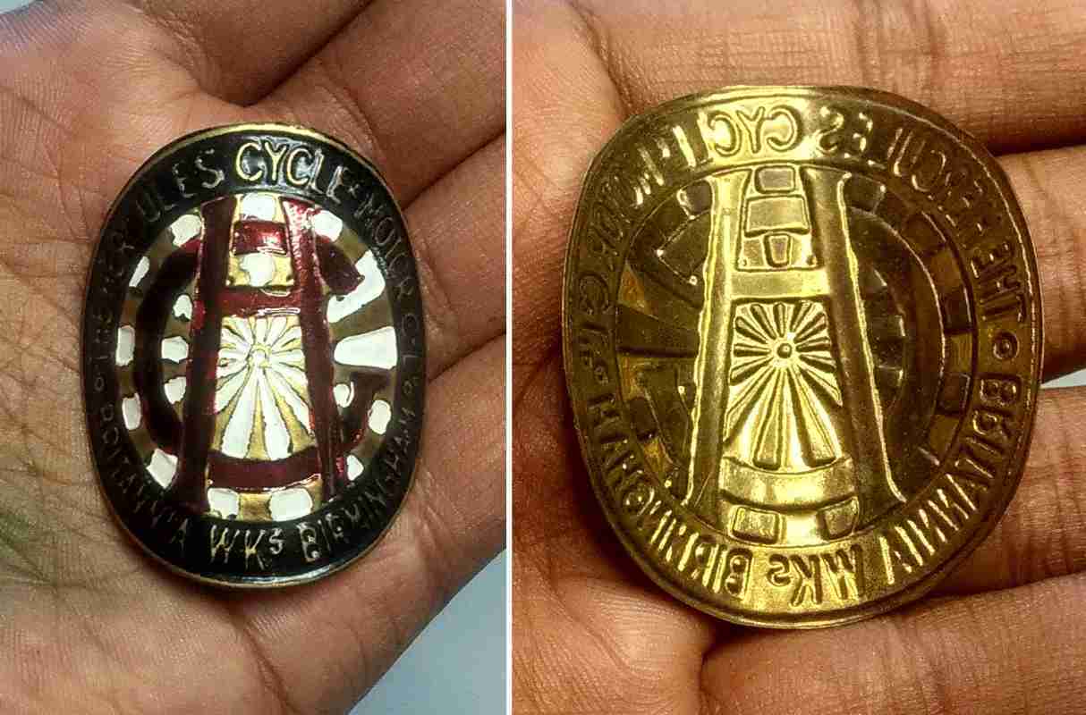 Jual THE HERCULES CYCLE BRITANNIA BIRMINGHAM BADGE Emblem Sepeda Onthel