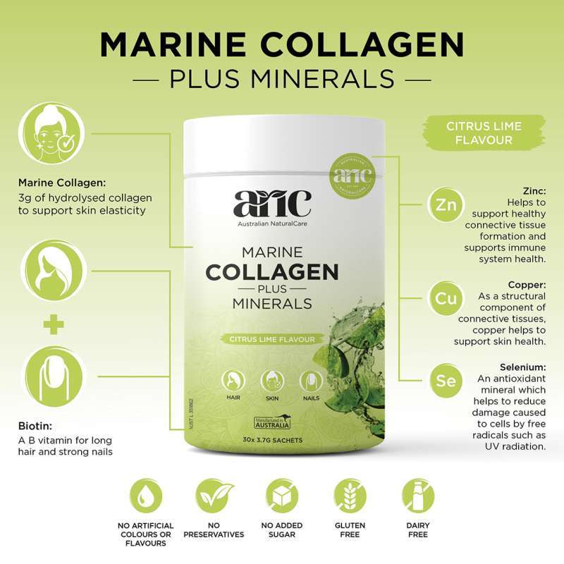 Jual Australian Naturalcare Marine Collagen Plus Minerals (Citrus Lime