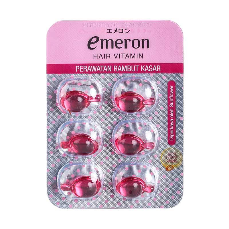 Jual Emeron  Hair Vitamin  Perawatan Rambut  Kasar 6 capsuls 