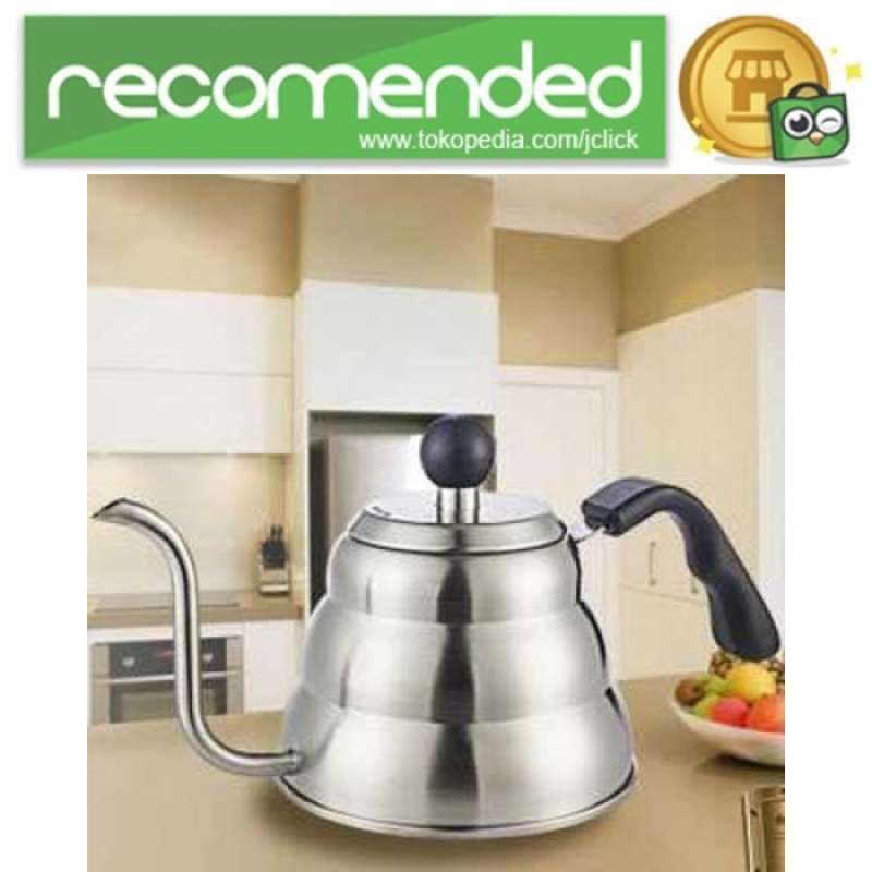 Jual Coffee Maker Pot V60 Drip Kettle Teko Barista 1000ML Silver