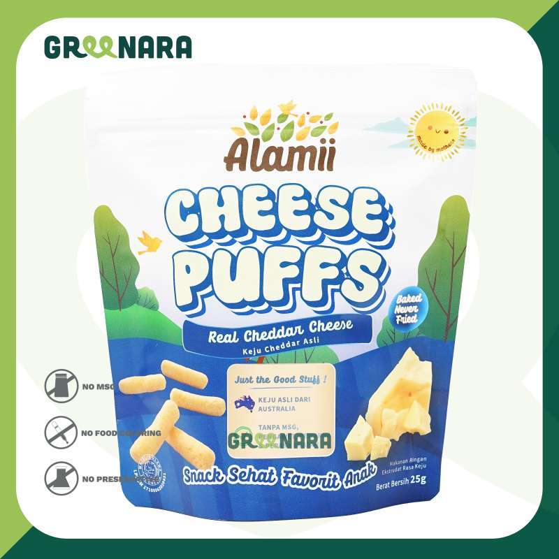 Jual Alamii CHEESE PUFFS 25gr Snack Bayi / Anak Sehat, No MSG, HALAL