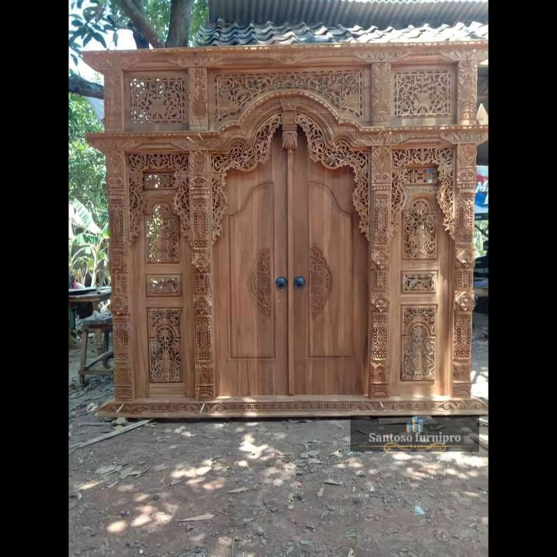 Jual Pintu gebyok antik mewah lebar 3 meter di Seller Santoso Furnipro