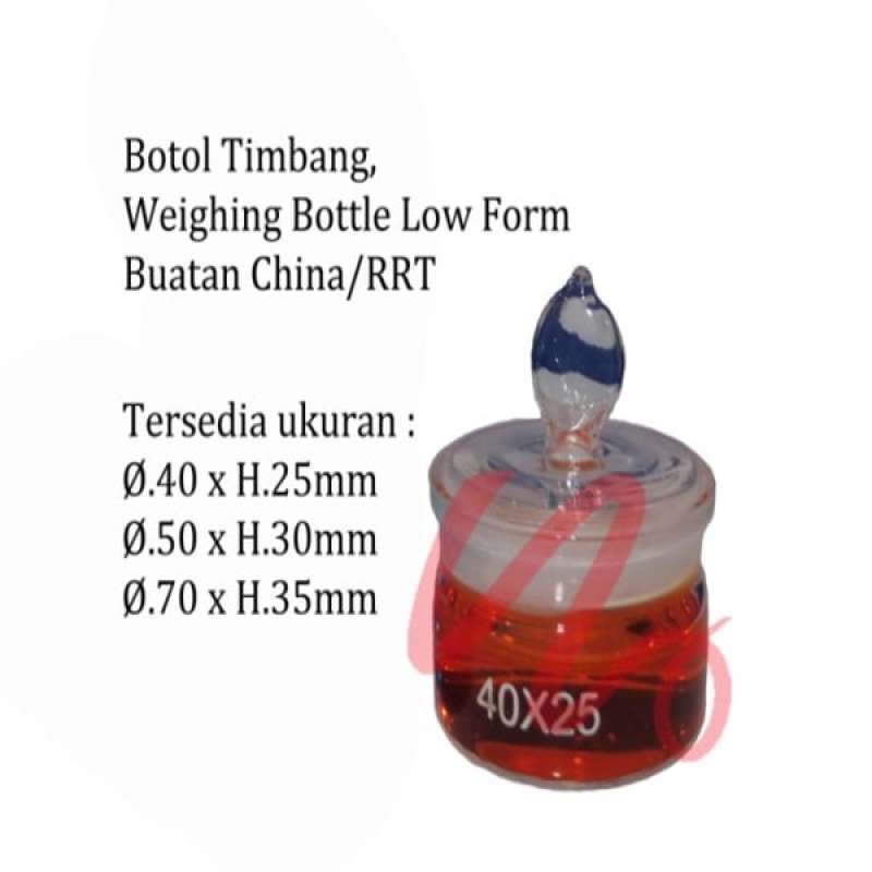 Promo Botol Timbang Dia.70 X H.35 Mm | Weighing Bottle Low Form Diskon