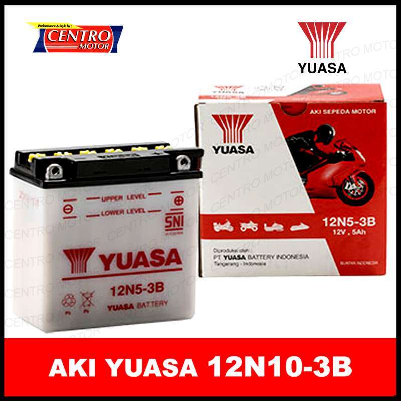 Jual YUASA 12N10-3B.10 AMPER.AKI MOTOR VESPA NEW PX 150, THUNDER 250cc