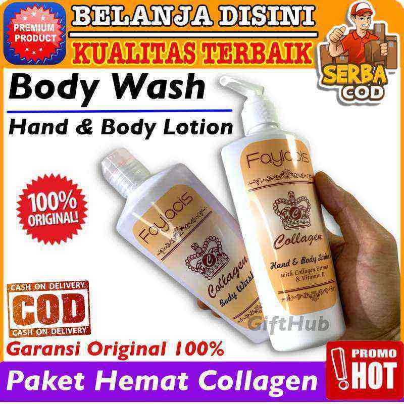 Promo Paket Lengkap Collagen Body Wash + Hand Body Lotion Isi 250ml