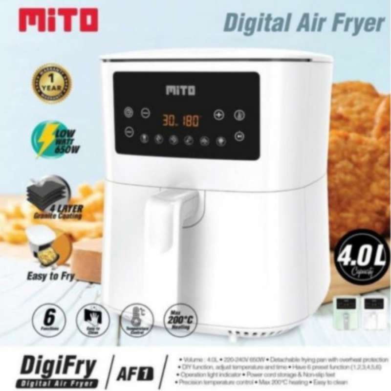 Jual Mito AF1 Digital Air Fryer Low Watt Dengan Granite