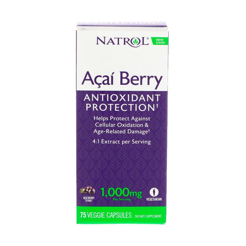 Jual Natrol Acai Berry Antioxidants Suplemen [1.000 mg/ 75 Capsules] di