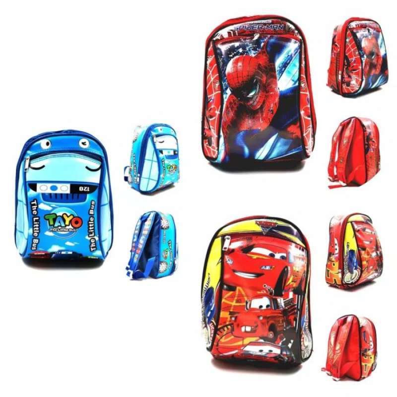 Promo Tas ransel anak sekolah Paud/TK mobil lucu import