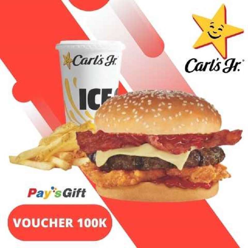 Jual EVoucher Carls Jr Rp. 100.000 Paysgift di Seller Paysgift