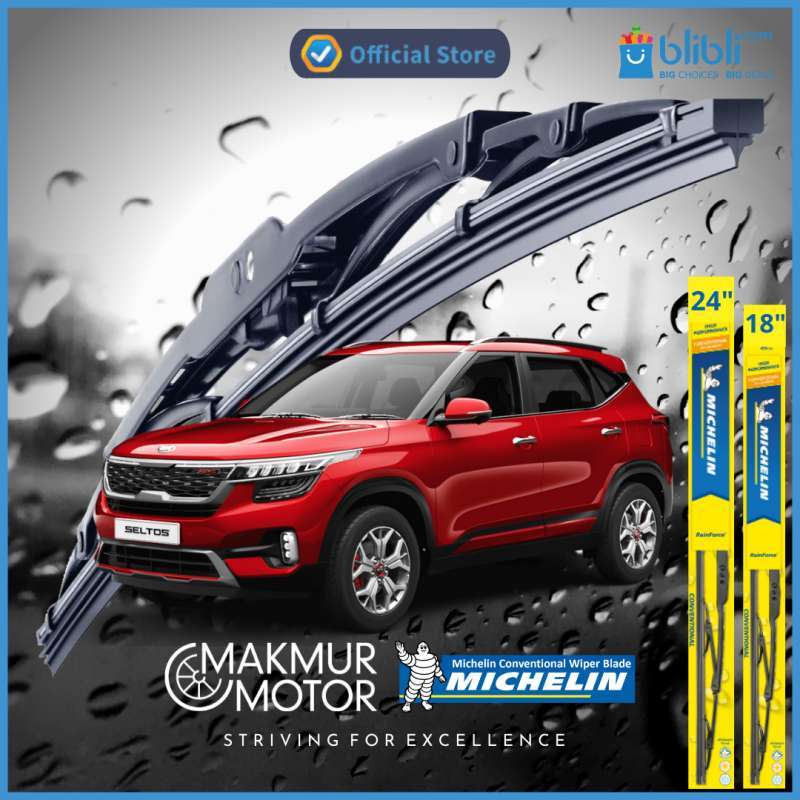 Promo MICHELIN RAINFORCE CONVENTIONAL WIPER FOR KIA SELTOS Diskon 7 di Seller Makmur Motor