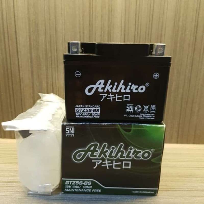 Jual Aki Motor Aki Keing Akihiro GTZ5S Accu Kering - Honda Revo di