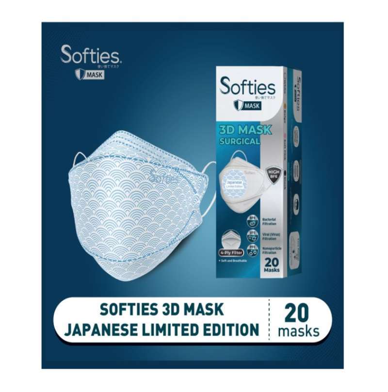 Jual Softies Surgical Mask 3D Japanese limited Edition [20's] di Seller ...