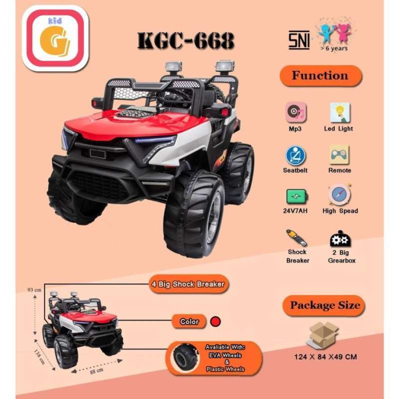 Jual MOBIL AKI KGC JEEP 668 di Seller RJ BIKE KARAWANG - Sukaharja, Kab