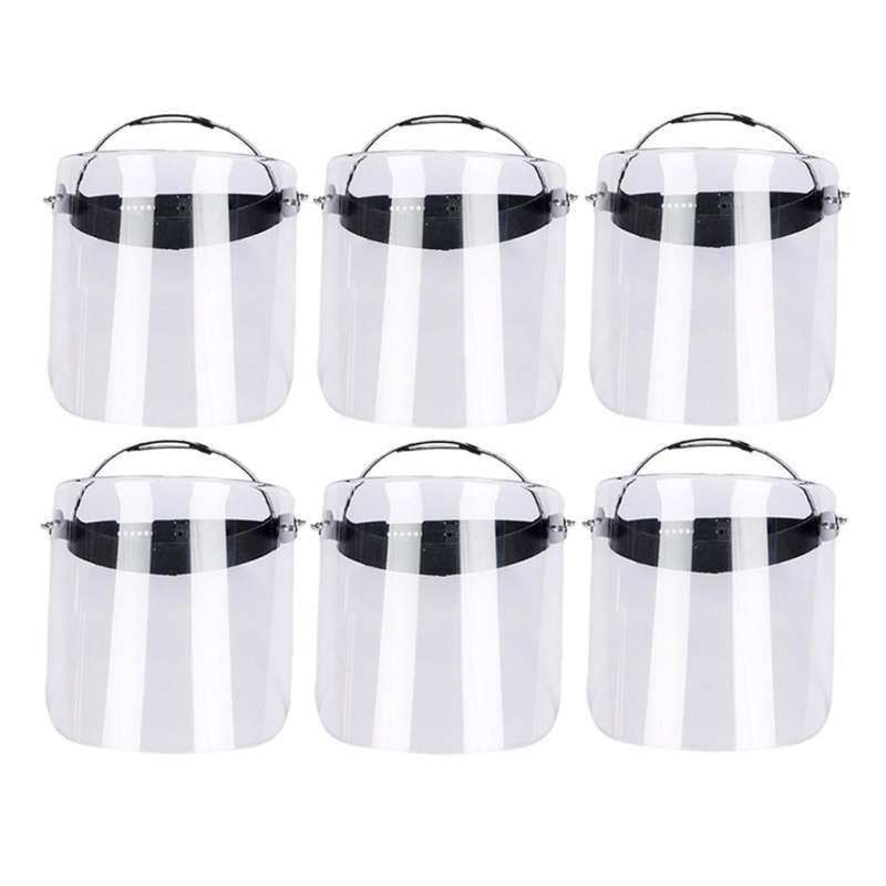 Jual 6pcs Transparent Welding Cutting Logging Full Face Shield Helmet