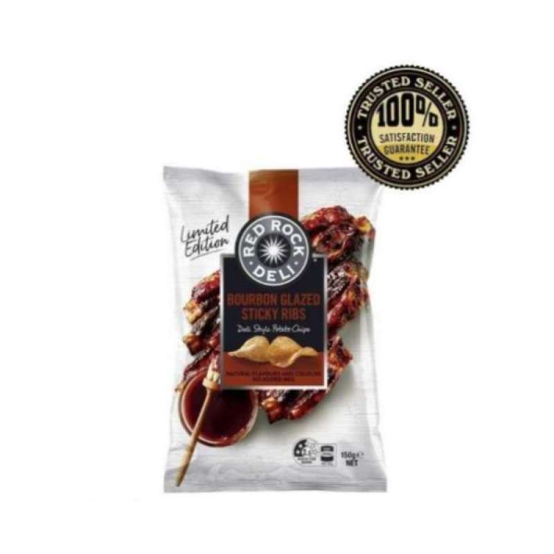 Jual Red Rock Deli Potato Chips Bourbon Glazed Sticky Ribs 150g di