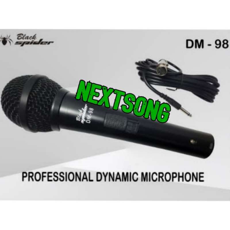 Promo Mic Kabel Black Spider Dm 98 Microphone Black Spider Dm 98