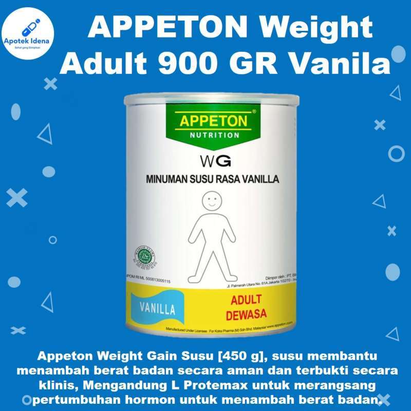 Jual Appeton Weight Gain Adult 900 Gr Susu Protein Tinggi Dengan