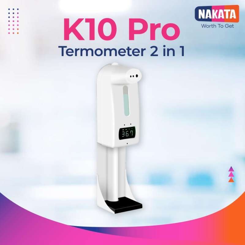 Jual Thermometer / Termometer K10 Pro + Hand Sanitizer Dispenser