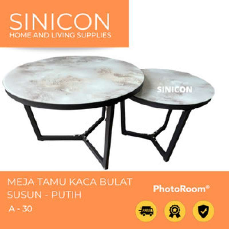 Promo Meja Tamu Kaca Bulat / MEJA TAMU KACA / MEJA TAMU BULAT / MEJA