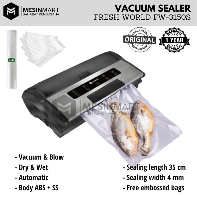 Jual Vacuum Sealer/ Pengemas Vakum FRESH WORLD FW3150S (Bisa Basah
