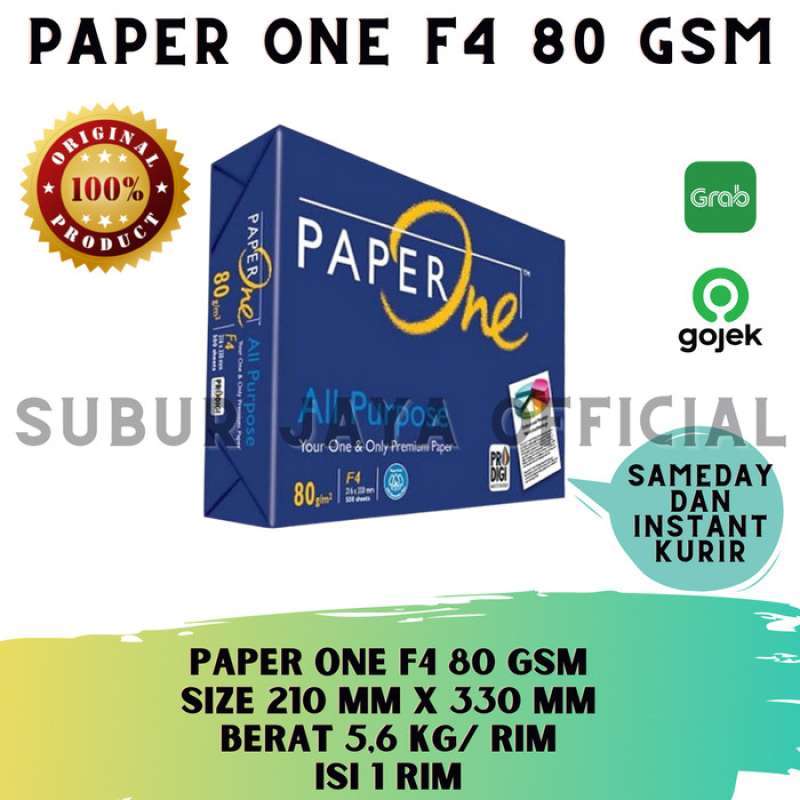 Promo PAPER ONE F4 80 GSM KERTAS HVS PUTIH POLOS Diskon 3% di Seller ...
