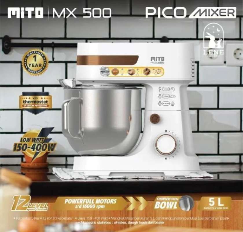 Jual Mixer Mito Stand Standing MX500 MX 500 Pico Pengaduk Adonan 5L 5