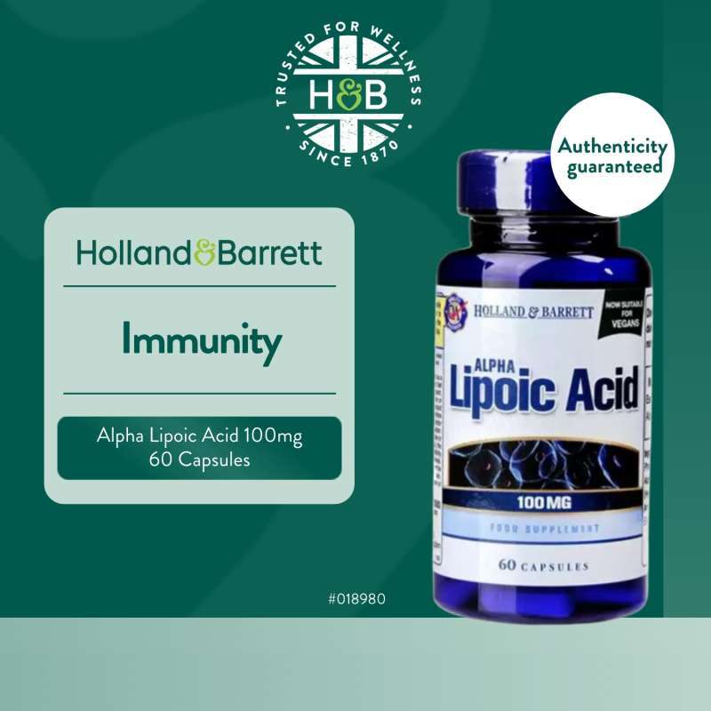Jual Holland & Barrett Alpha Lipoic Acid 100mg 60 Capsules di Seller