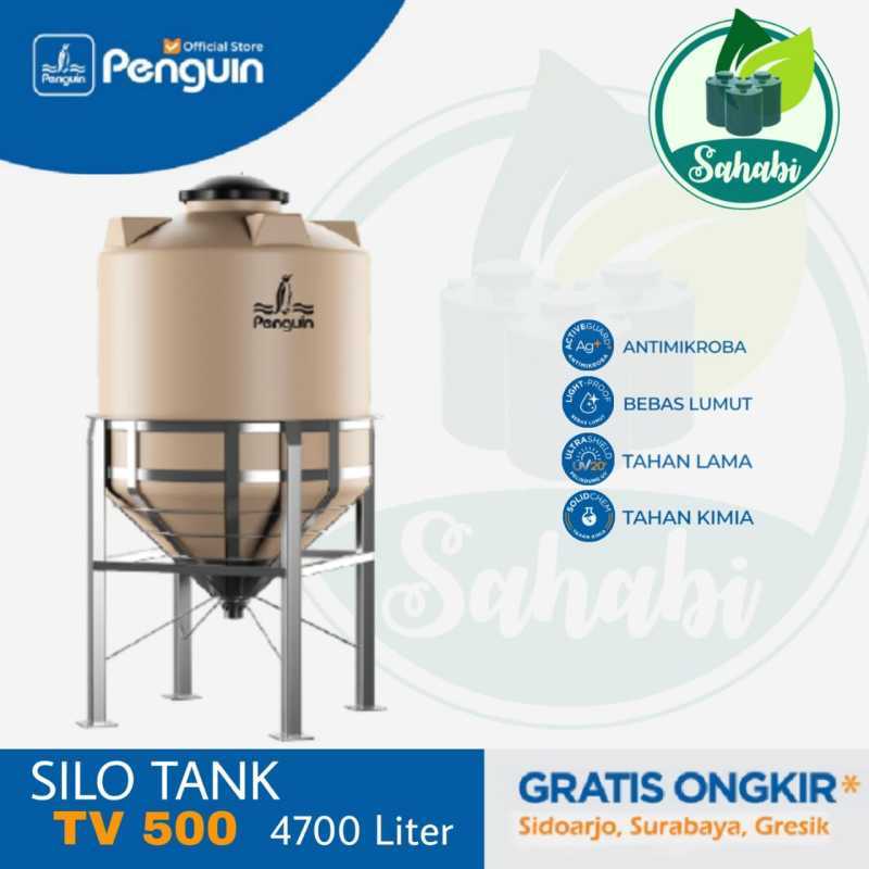 Jual Tandon Air / Toren Air Tangki Air Penguin Silo Tank 5000 Liter