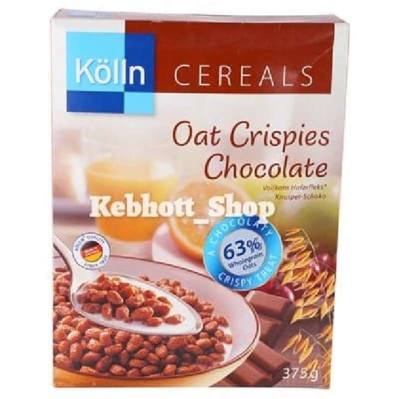 Jual Kolln Cereals Oat Crispies Chocolate Whole Grain Oat Cereal 375gr