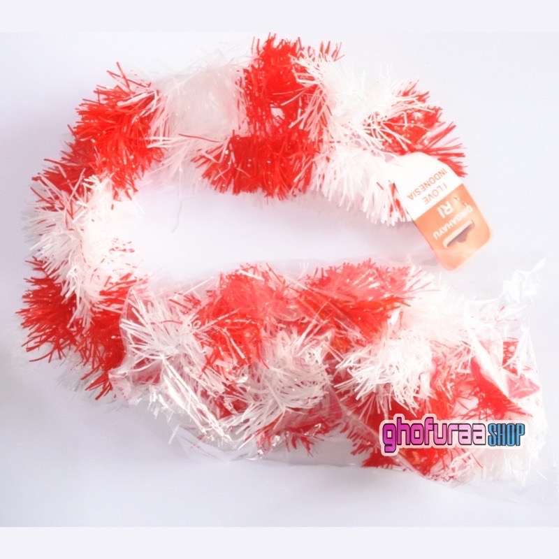 Jual Slinger Rumbai Merah Putih Silver Hiasan Pernak Pernik Dekorasi