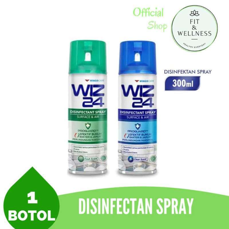 Jual Disinfectant Spray Aerosol WIZ 24 300mL di Seller Fit& wellness