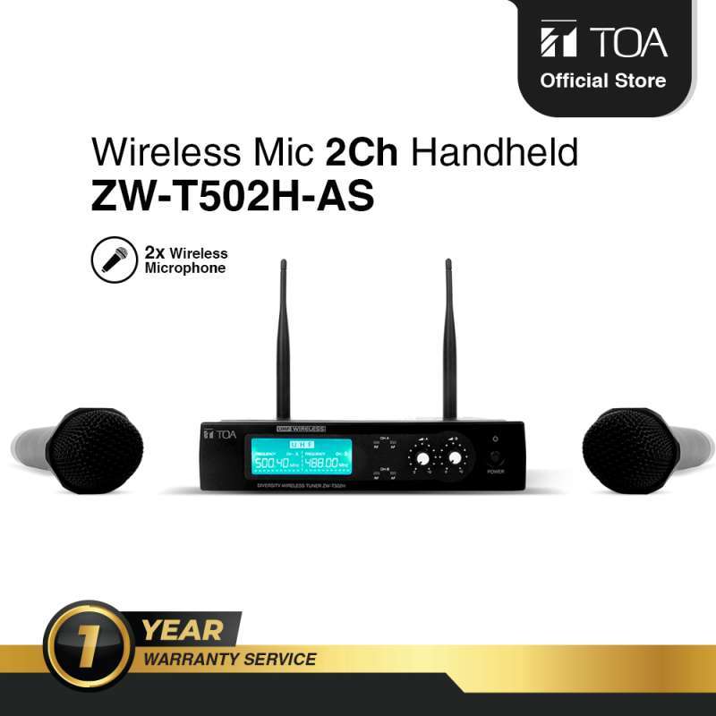 Jual TOA ZWT502HAS Wireless Mic 2ch Handheld di Seller TOA Indonesia Official Store Gambir