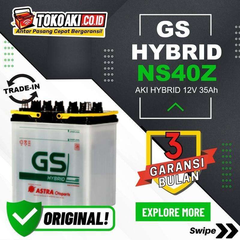 Jual Aki Toyota Rush & Terios - GS Astra Hybrid NS40Z / 38B20R - 12V