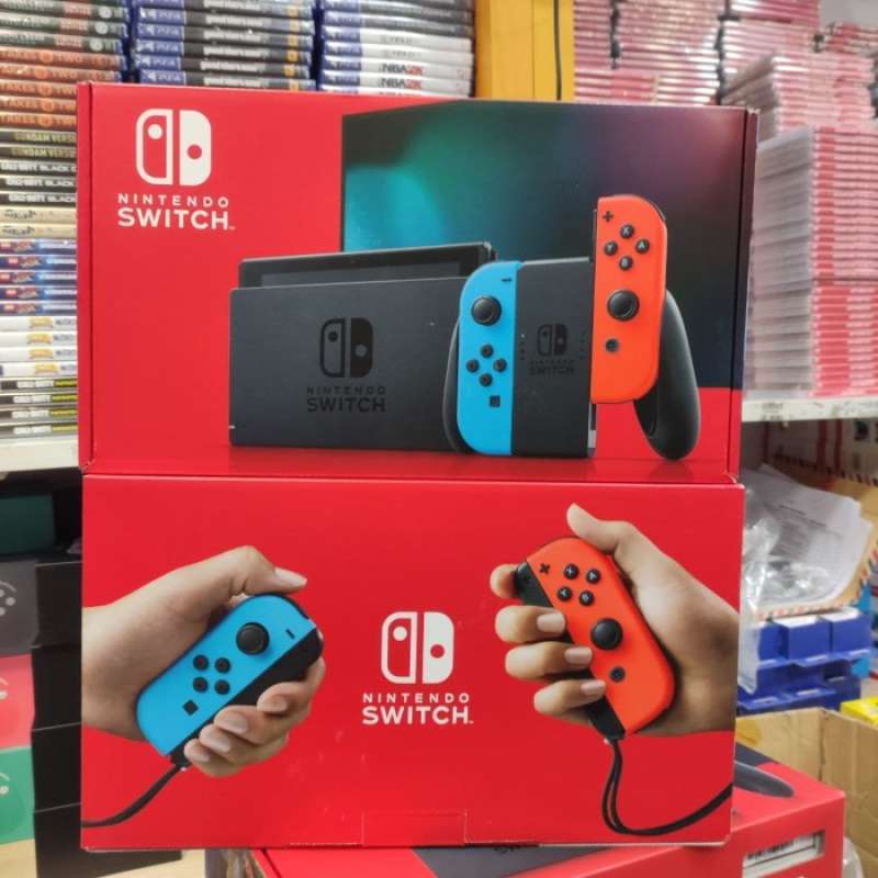 Jual Trade in Nintendo Switch Console V2 New Model Neon Red Blue di Seller Tugu