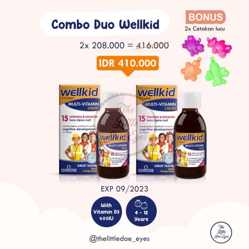 Jual wellkid multivitamin liquid Combo Wellkid di Seller Little Doe