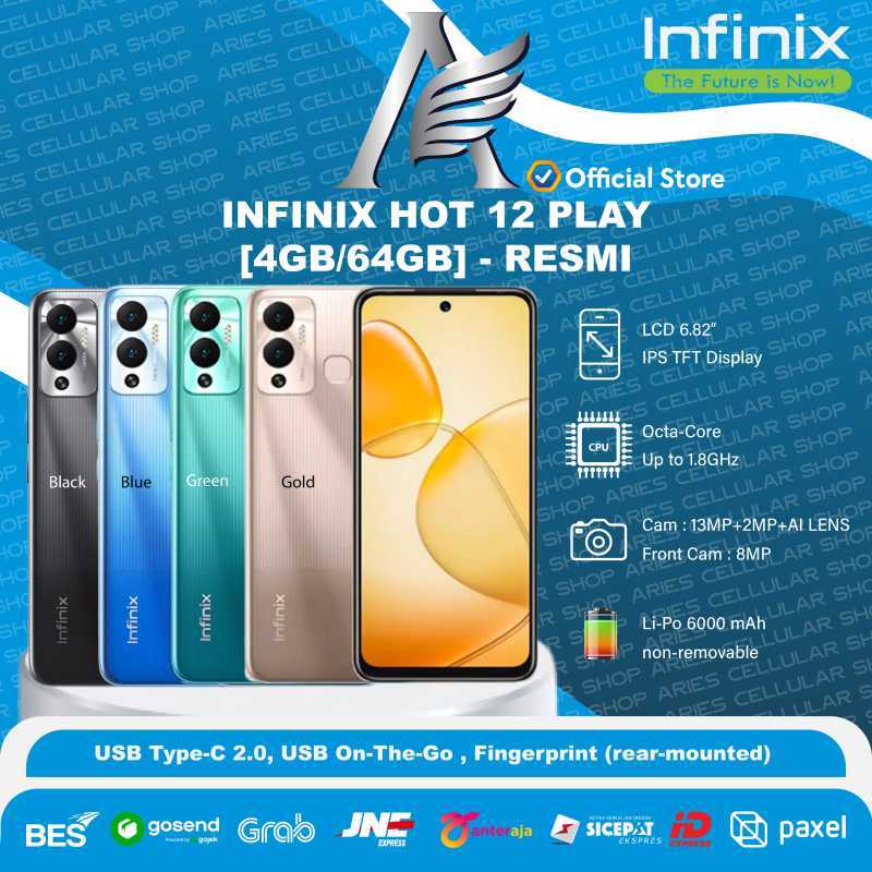 Jual Infinix Hot 12 Play 4/64 GB Smartphone Garansi Resmi Spesial di ...