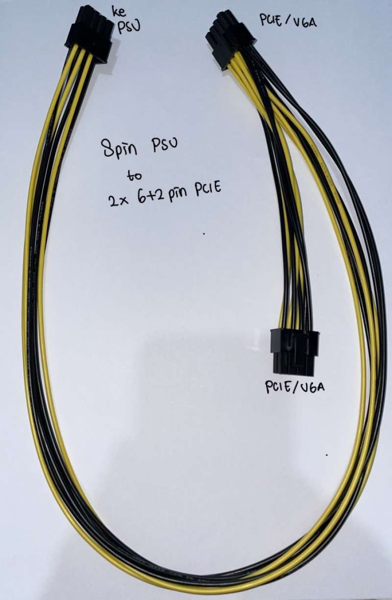 Promo Kabel Modular Pcie 8 Pin To Dual 8Pin 6+2 Pin Pcie Kabel Modular Psu Diskon 10 di Seller