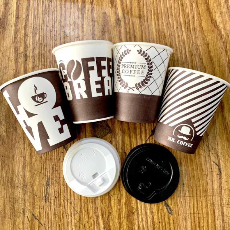 Jual Paper Cup / Papercup/ Gelas Kertas + Lid 8 Oz di Seller Dapoer