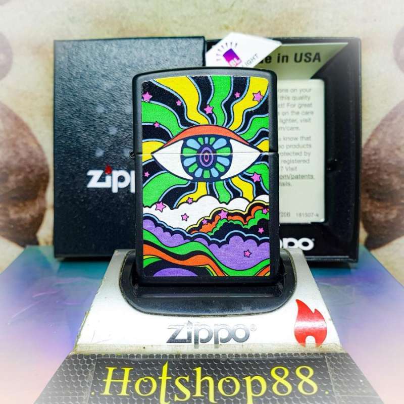 Jual Zippo Original Black Light Eye Design 49699 Di Seller