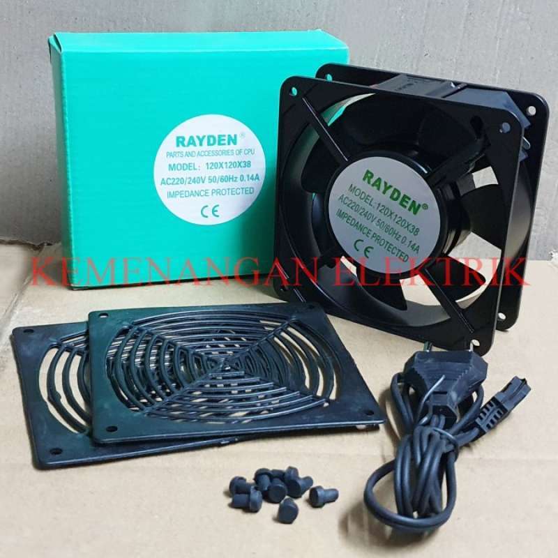 Jual Rayden Cooling Fan Ac 220V 12 X 12 X 3.8Cm Exhaust Fan Kipas