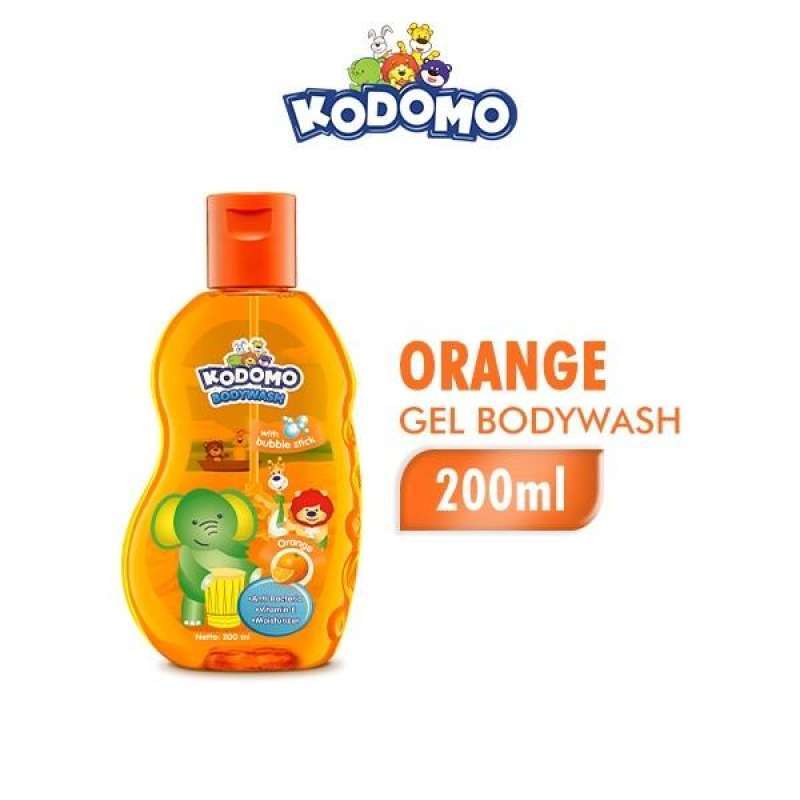Jual KODOMO Body Wash Sabun Mandi Gel Orange Botol 200mL di Seller Toko