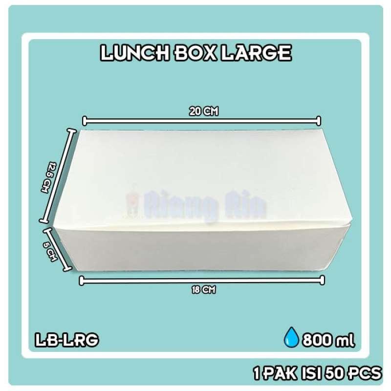 Jual Paper Lunch Box Large 50 Pcs Tempat Makan Kertas Bekal Catering