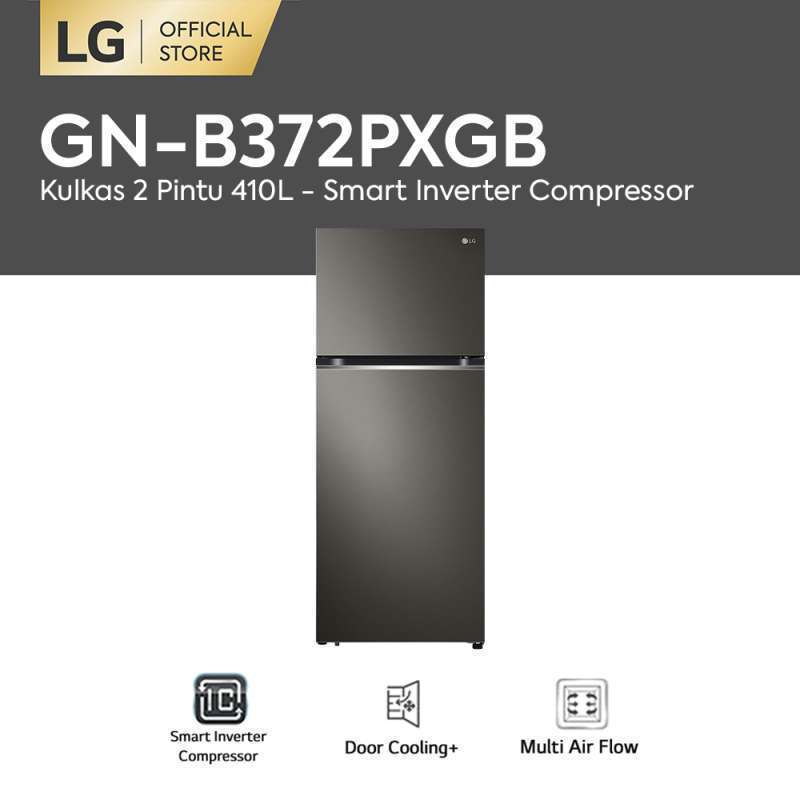 Promo LG GNB372PXGB Kulkas 2 Pintu [375 L/410 L/LINEAR Cooling dan