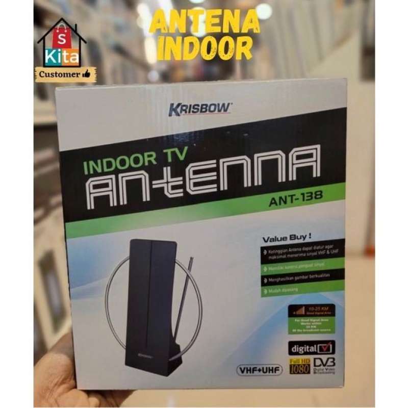 Jual Antena TV Krisbow ANT138 Antena Indoor antena TV Digital & Analog