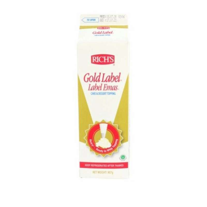 Jual Whipping Cream Rich Gold Label 1 Liter Termurah Harga Grosir
