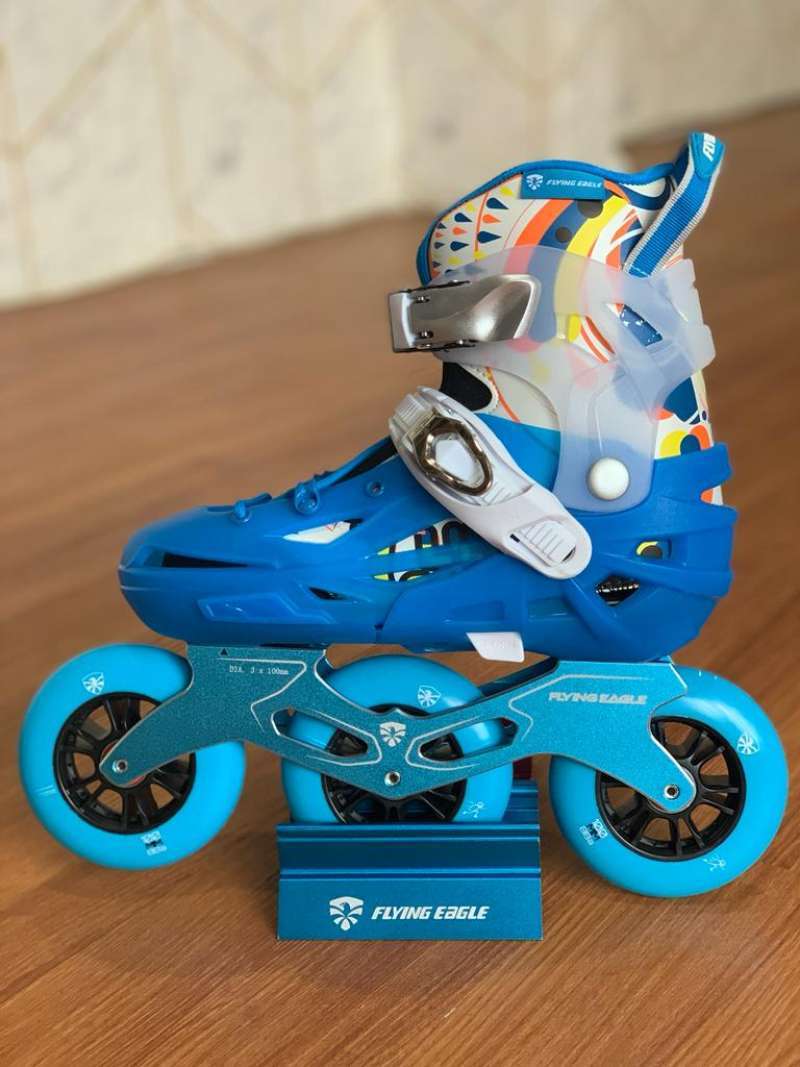 Jual Sepatu Roda Anak Inline Skate Flying Eagle S6 Speed L 3841 Blue