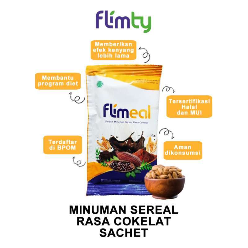 Jual FLIMEAL MEAL REPLACEMENT SERBUK MINUMAN SEREAL RASA COKLAT