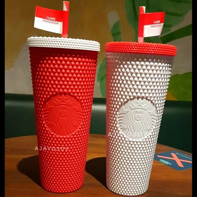 Promo Tumbler Starbucks Studded Bling Indonesia Independence Day 17Th